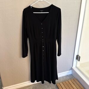 Talbots black long sleeve dress LP
